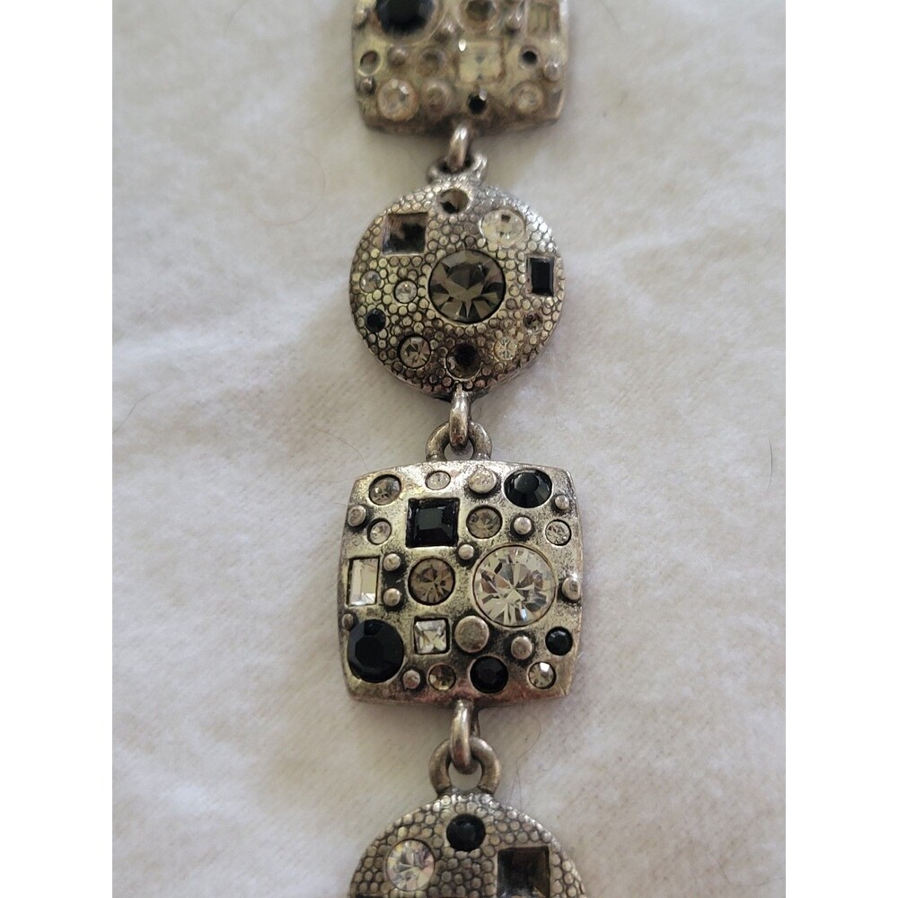 Patricia Locke Swarovski Mythic Collection Gold Tone Multi-Crystal Bracelet - Picture 5 of 13